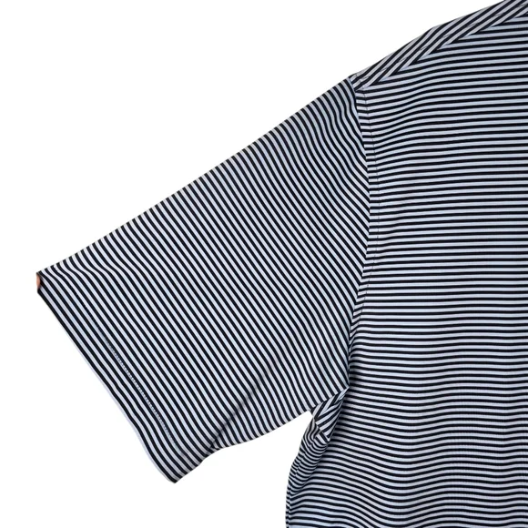 NWOT Peter Millar Summer Comfort Navy & Light Blue Striped Polo Shirt Size XL - Picture 3 of 11